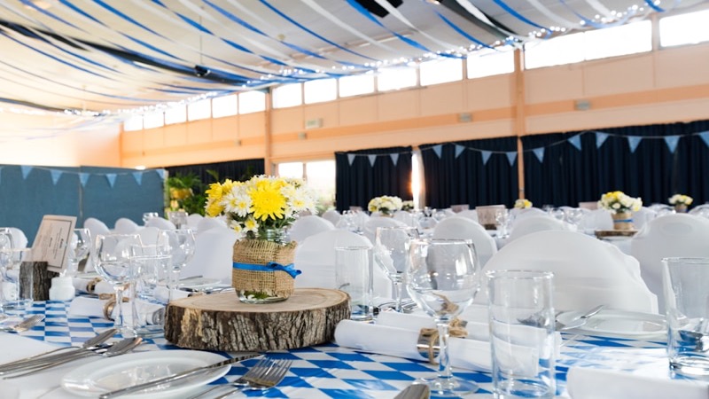 Wedding guests enjoying activities beyond the dance floor